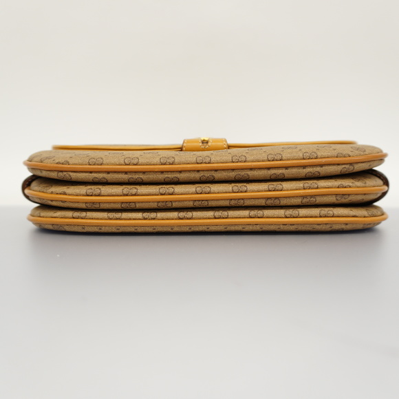 [3zc3396]Auth Gucci Shoulder Bag Micro GG 001 406 1780 Beige Gold metal - Picture 3 of 12